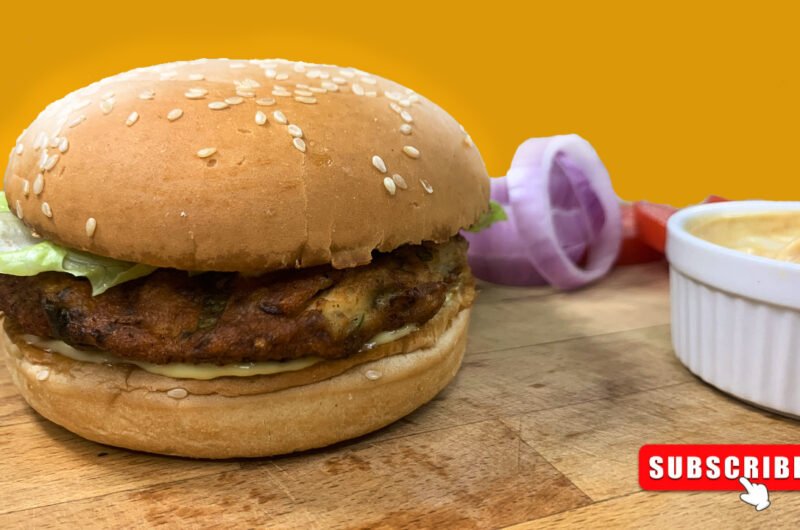 Chicken Chapli Kabab Burger